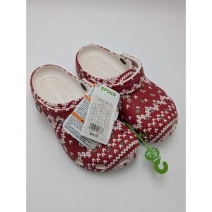 Crocs Classic Holiday Sweater Christmas Clog Women 4 Men 6‎ NEW!